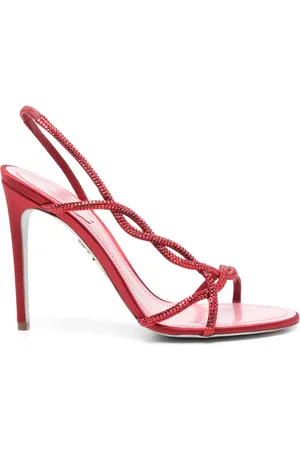 RENE CAOVILLA Sandalias con detalles de strass y tacón de 110mm