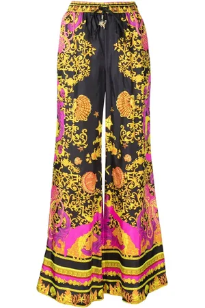 Camilla Pantalones de seda anchos estampados