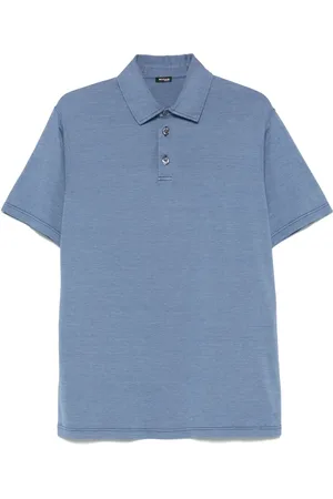 Kiton Playera tipo polo con efecto melange