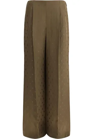 Fendi Pantalones acampanados con motivo floral en jacquard