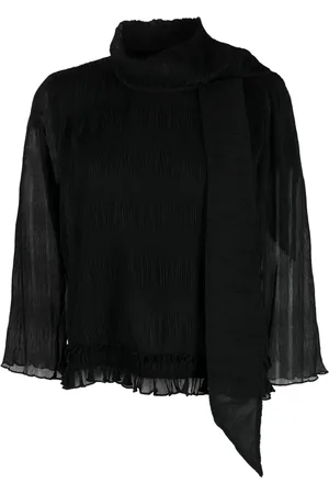 Ganni Blusa con mascada removible