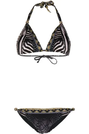 Camilla Top de bikini con animal print