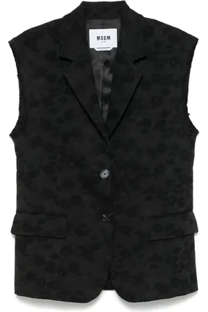 Msgm Blazer con motivo floral en jacquard