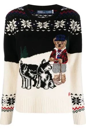 Ralph Lauren Suéter tejido con motivo Polo Bear en intarsia