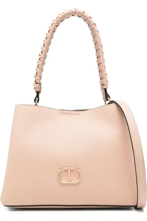 Twin-Set Tote con placa del logo
