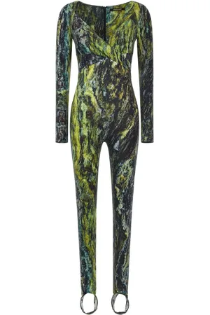 Roberto Cavalli Jumpsuit con estampado marmoleado