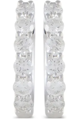 LB Exclusive Aretes en oro blanco de 14kt con diamante