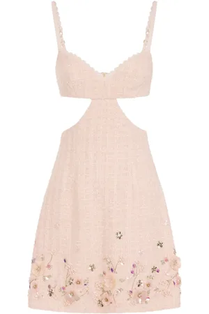 Elisabetta Franchi Vestido con aberturas y estampado floral