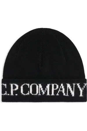 C.P. Company Gorro tejido con logo en intarsia