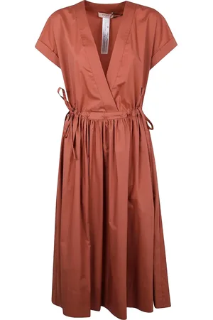 Twin-Set Vestido cruzado con detalle de moño