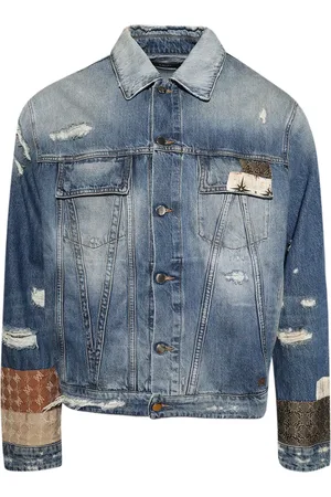 AMIRI Chamarra de mezclilla con diseño patchwork