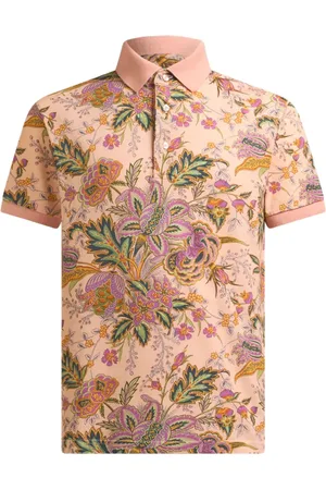 Etro Playera tipo polo estampado
