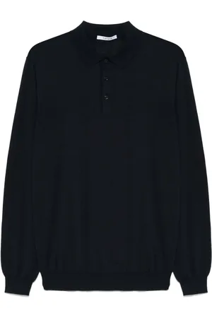 KANGRA CASHMERE Playera tipo polo de tejido fino