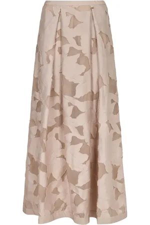 HERNO Falda larga con motivo floral en jacquard