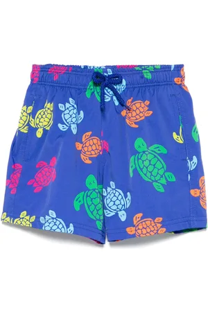 Vilebrequin Shorts de playa con tortugas estampadas