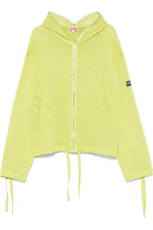 Kenzo Hoodie de malla con cierre