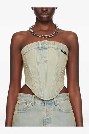 Vetements Top de mezclilla