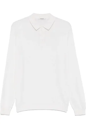 KANGRA CASHMERE Playera tipo polo de tejido fino