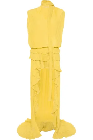 BLUMARINE Vestido corto asimétrico con pliegues