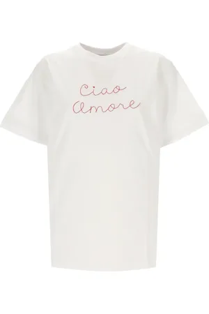 GIADA BENINCASA Playera con eslogan bordado