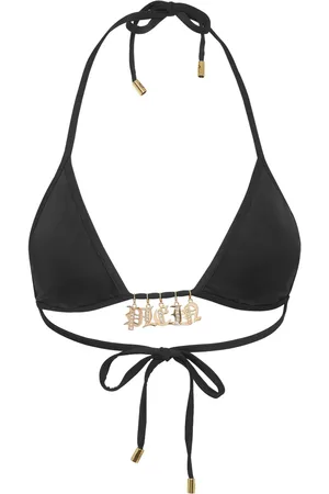 Philipp Plein Top de bikini triangular con detalle de dije