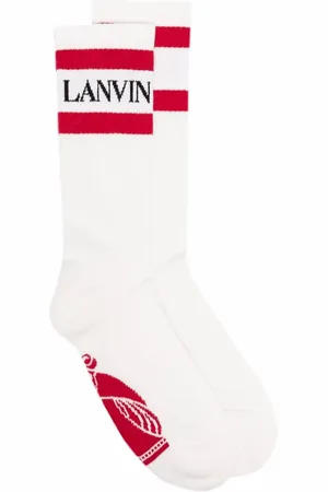Lanvin Calcetines con logo en intarsia