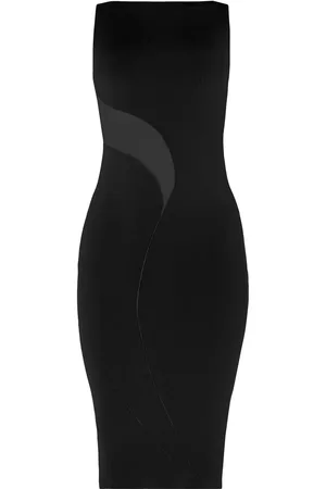 Wolford Vestido midi con diseño traslúcido