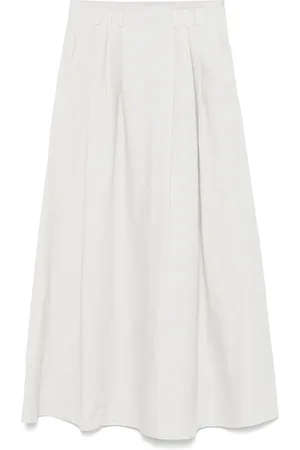 Giorgio Armani Falda midi de lino