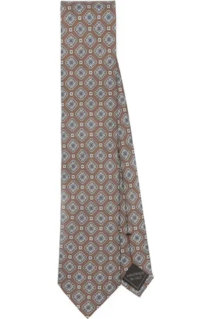 BRIONI Corbata de seda con motivo en jacquard
