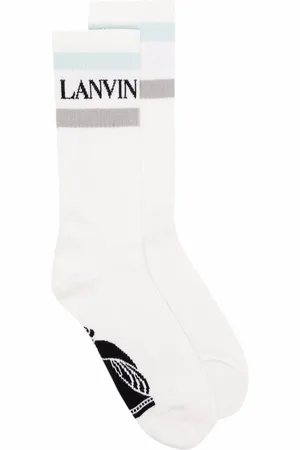 Lanvin Calcetines tejidos con logo en intarsia