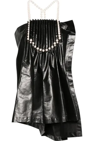 JUNYA WATANABE Blusa plisada con detalle de perlas