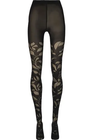 Wolford Pantimedias con motivo floral en jacquard