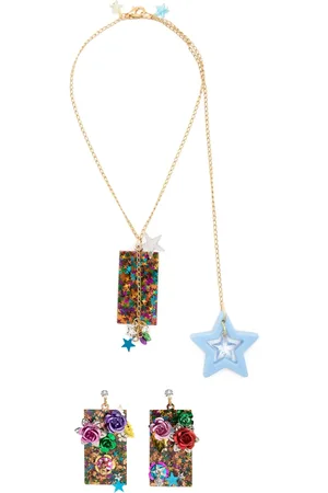 AMIR SLAMA Set de collar y aretes con aplique de estrella