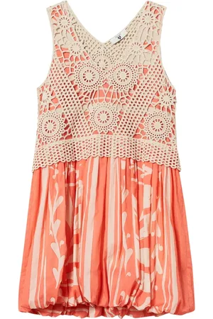 Twin-Set Vestido corto con detalle de crochet