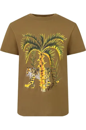 Msgm Playera con palmeras estampadas