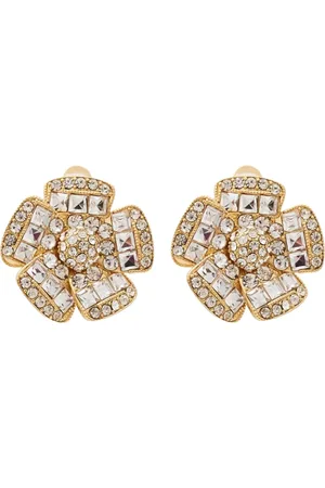 Kenneth Jay Lane Aretes con detalle floral