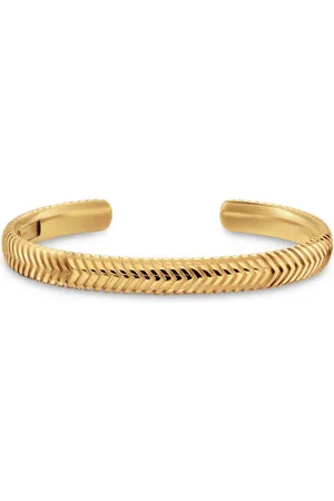 David Yurman Pulsera Chevron en oro amarillo de 18kt de 6mm