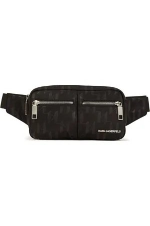 Karl Lagerfeld Cangurera con logo en jacquard