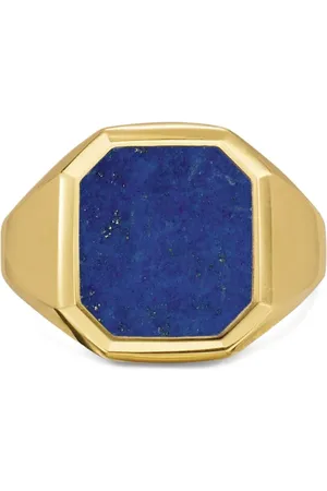 David Yurman Anillo Streamline® Signet en oro amarillo de 18kt con lapislázuli