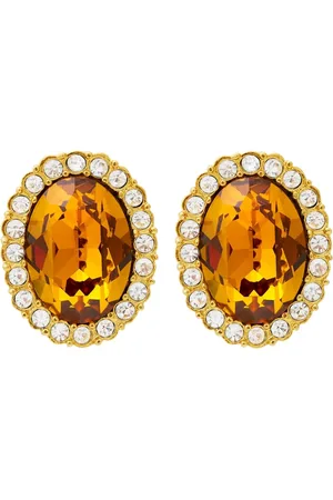 Kenneth Jay Lane Aretes con detalles de cristal