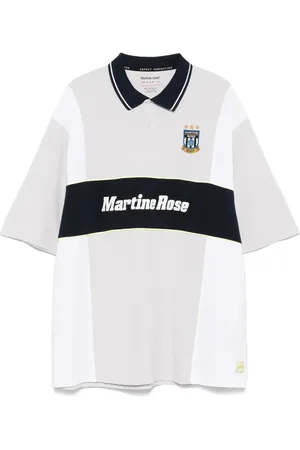 MARTINE ROSE Playera tipo polo con paneles