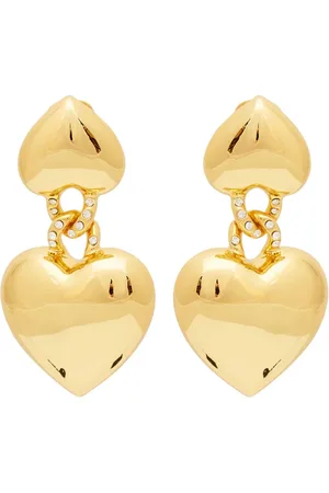 Kenneth Jay Lane Aretes con motivo de corazón