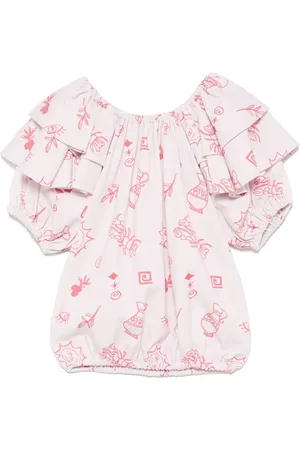 Le pandorine Blusa con volantes y estampado Summer