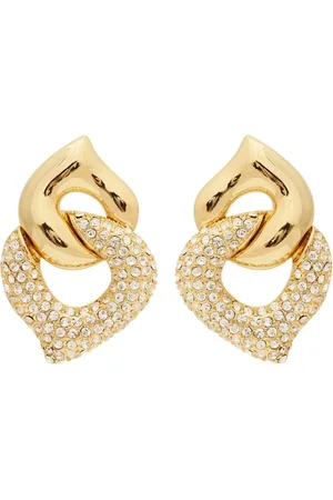 Kenneth Jay Lane Aretes con detalles de cristal