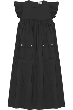 Ganni Vestido midi con bolsillos cargo