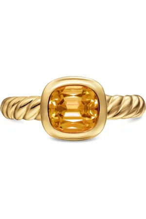 David Yurman Anillo DY Mercer® en oro amarillo de 18kt con citrino