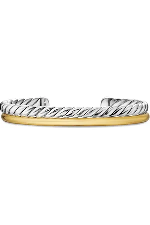 David Yurman Brazalete DY Mercer® Two Row en oro amarillo de 18kt y plata de ley