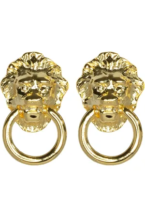 Kenneth Jay Lane Aretes Lion Head Door Knocker