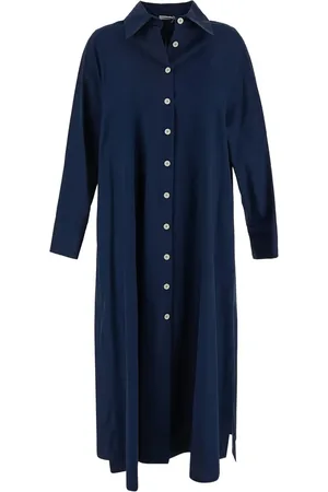 Malo Vestido tejido de canalé con pliegues en la falda