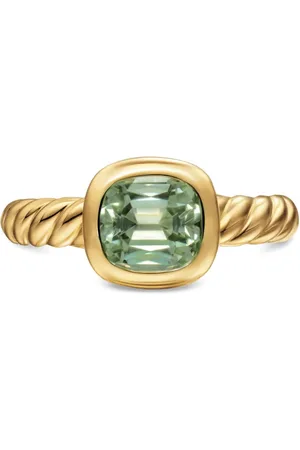 David Yurman Anillo DY Mercer® en oro amarillo de 18kt con prasiolita